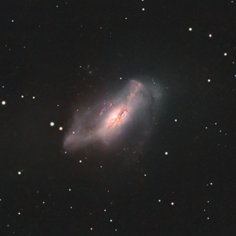 NGC2146　　棒渦巻銀河　The Dusty Hand Galaxy
