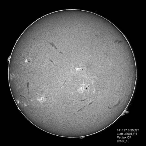 PENTAX Q7によるHα太陽面