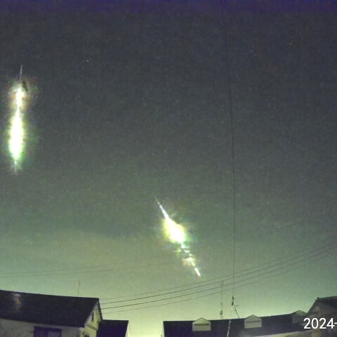 ８分以内に連続した宮城県上空の火球