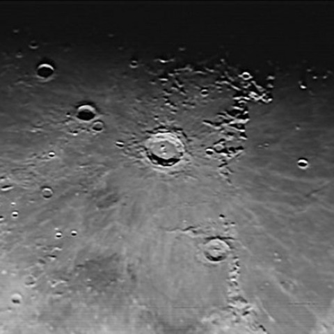 小口径による動画を処理したコペルニクス周辺