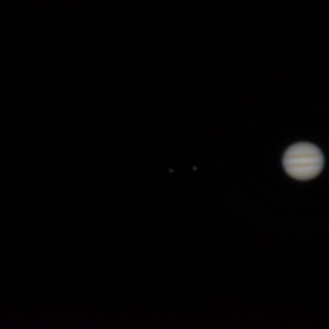 ２月１１日のカリストとガニメデの掩蔽直前