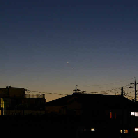 金星と水星の接近