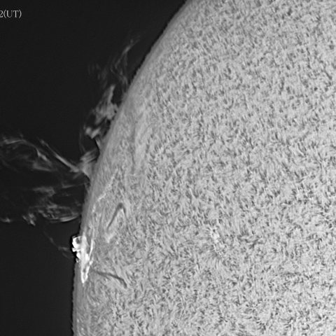 X1.9-SolarFlare ピーク13分後の様子とプロミネンス