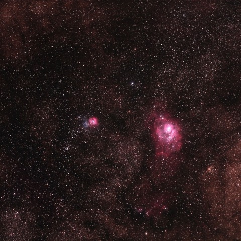 三裂星雲と干潟星雲