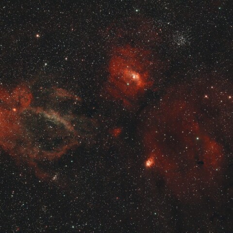 クワガタ星雲、シャボン玉星雲