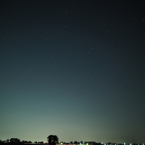 愛宕神社の上の北斗七星
