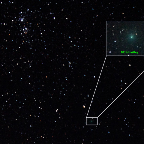二重星団とハートレー彗星＠仙台