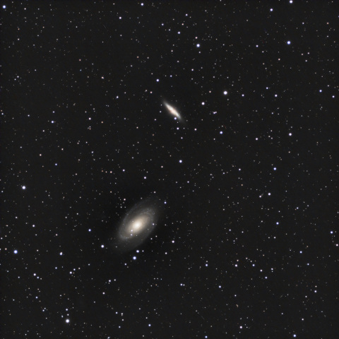 おおぐま座　M81とM82葉巻銀河