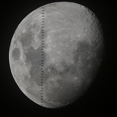 2019.05.15 ISSの月面通過(連続写真)