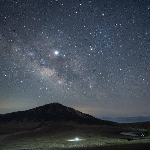 阿蘇 草千里に架かる天の川