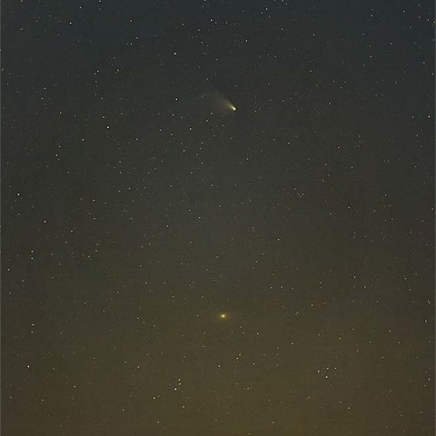 アンドロメダ銀河に接近したパンスターズ彗星