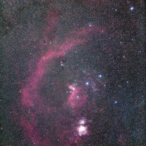 オリオン座の散光星雲、反射星雲