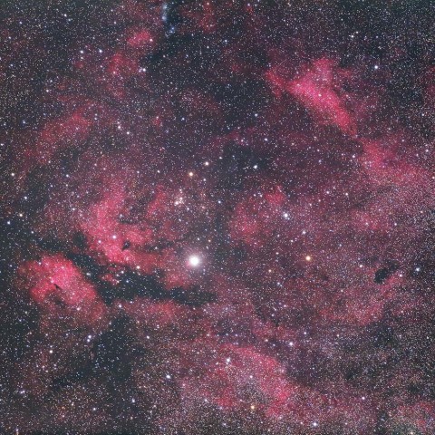 サドル付近の散光星雲