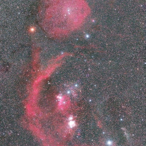 オリオン座の散光星雲