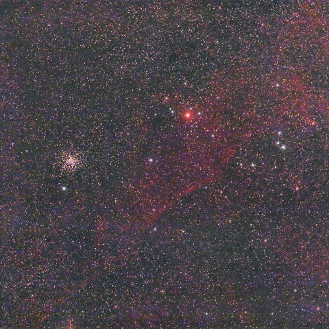 NGC2451、NGC2477とガム星雲