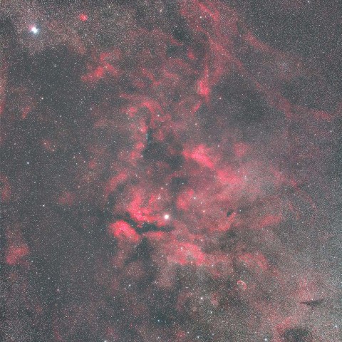 サドル付近の散光星雲