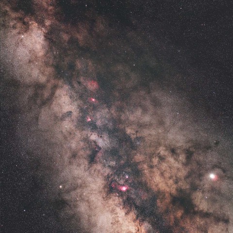 いて座付近の天の川