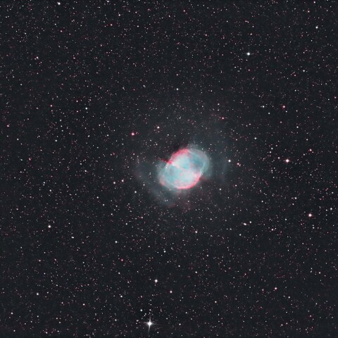 Astro-Duoフィルターで撮影したM27亜鈴状星雲