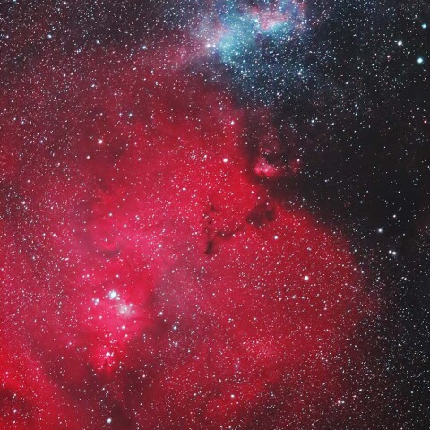 いっかくじゅう座S星付近の星雲・星団