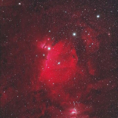 オリオン座中心部の星雲