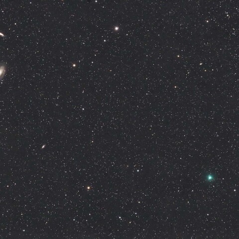 M81、M82とATLAS彗星