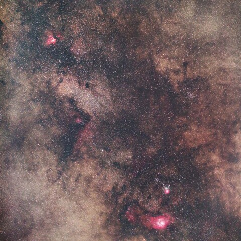 いて座付近の星雲星団