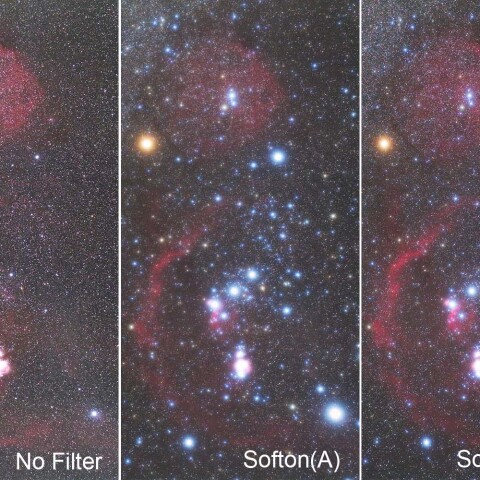 ソフトフィルターの違いによるオリオン座