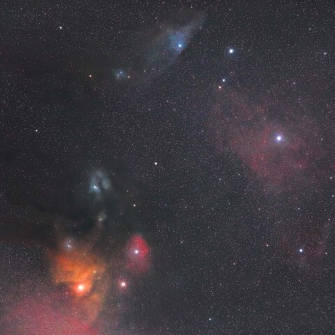 さそり座頭部の星雲群