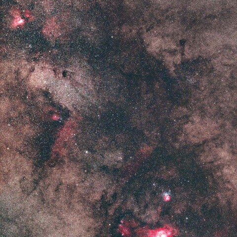 いて座付近の星雲星団