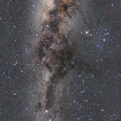 南西の地平から天頂までの天の川