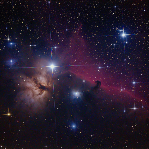 馬頭星雲(IC434) と 燃える木(NGC2024)