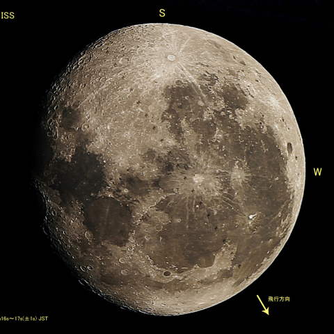月面通過中のISS