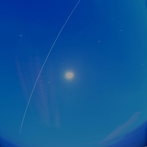 石垣市上空を抜けるISS