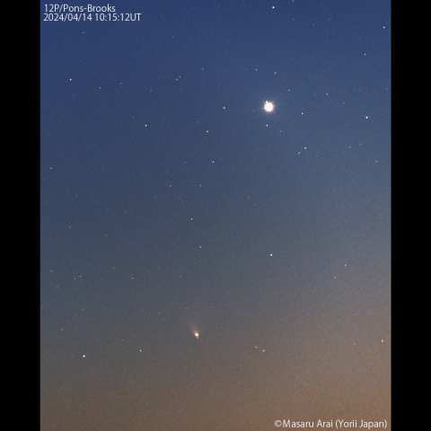 ポン-ブルックス彗星と木星：2024/04/14