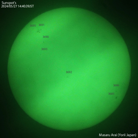 太陽黒点：2024/05/27
