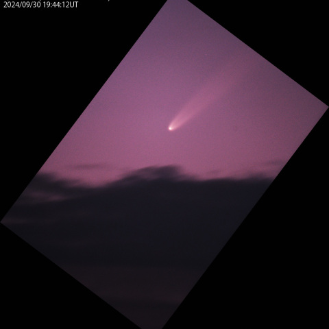 1000mmで撮影した紫金山-アトラス彗星：2024/10/01