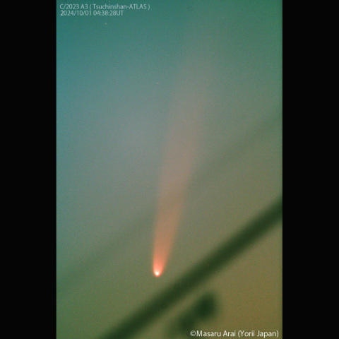 1000mmで撮影した紫金山-アトラス彗星：2024/10/02