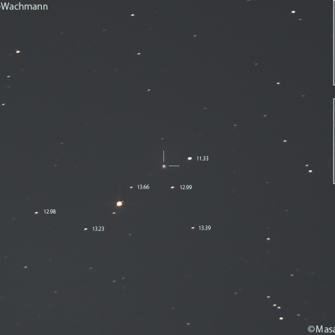 バーストしたシュヴァスマン-ヴァハマン彗星 ( 29P )：2025/02/04UT