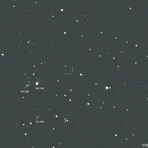 グレーラー彗星 (2025D1)の予報位置:2025/02/28