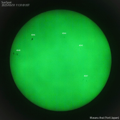太陽黒点：2025/03/31