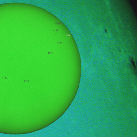 沈む活動領域 4172：2025/08/16