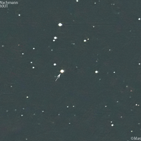 シュヴァスマン-ヴァハマン彗星の予報位置：2025/12/12