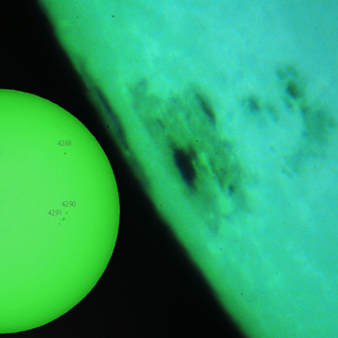 活動領域 4294と巨大黒点：2025/11/29