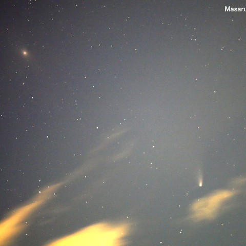 M31に接近中のパンスターズ彗星20130403