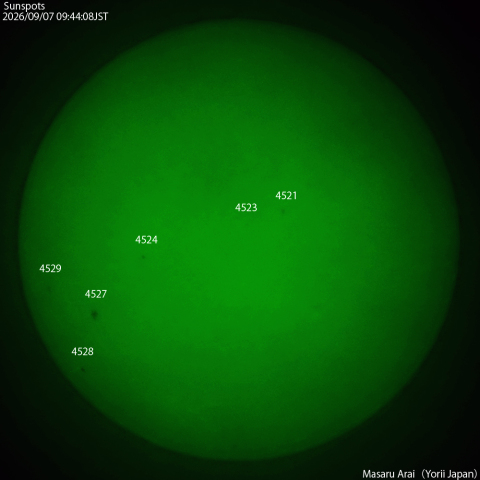 COOLPIX P900による太陽黒点：2026/09/07