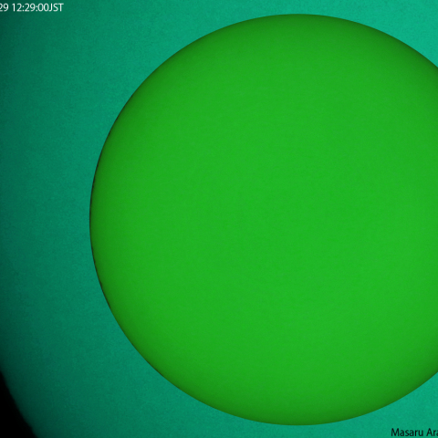 無黒点の太陽面：2026/10/29