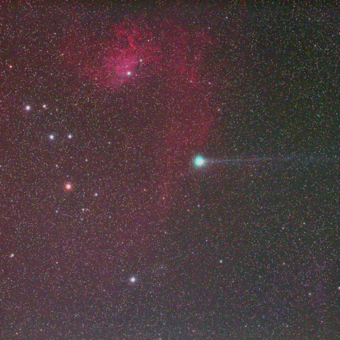 ジャック彗星と勾玉星雲 