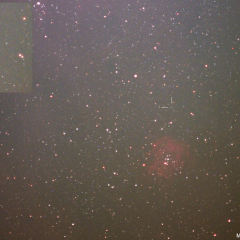 90mmによるウカイムデン彗星