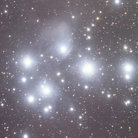 500mmによるプレアデス星団