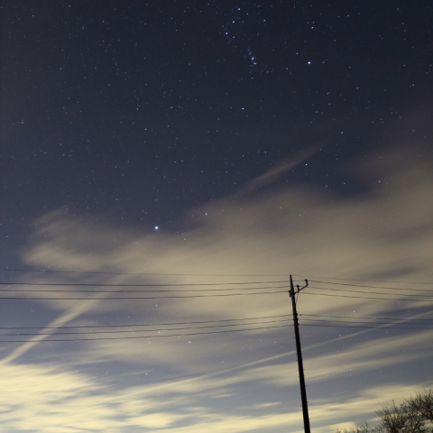 星空模様・昇るオリオン